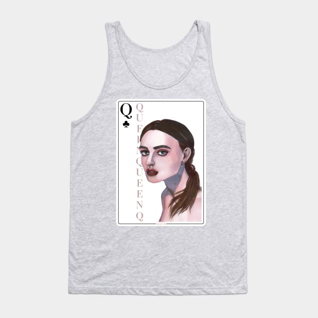 Queen of Clubs Tank Top by Sharaful